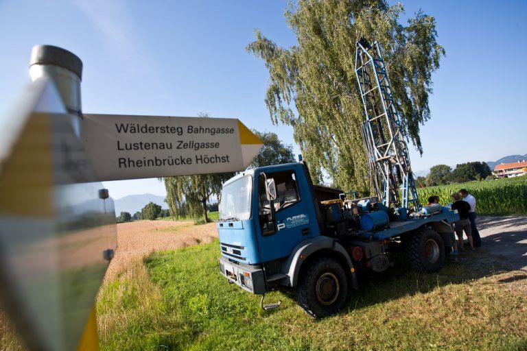 Schon vor fünf Jahren gab es Bodenerkundungen im Schweizer Ried. VN/Steurer