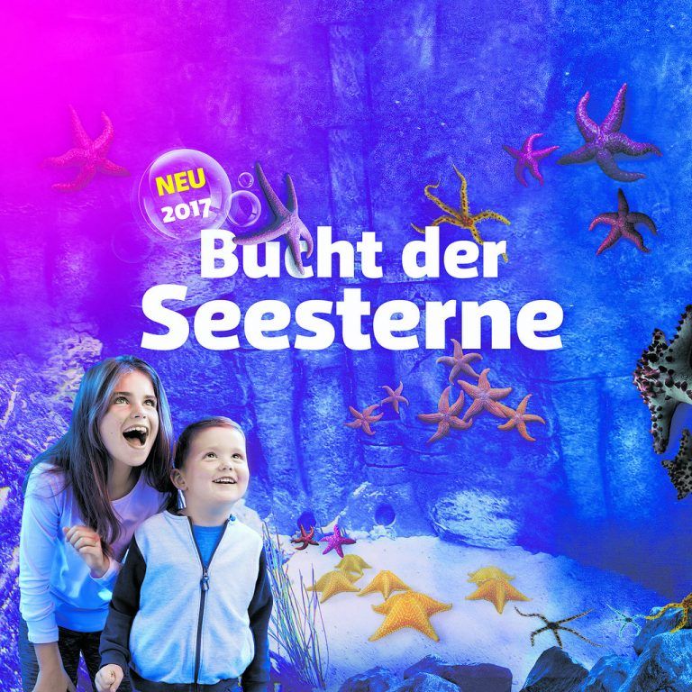 Sich von den Sternen der Meere verzaubern lassen im Sea Life in KonstanzIn der neuen Themenwelt „Bucht der Seesterne“ im Sea Life Konstanz dreht sich heuer alles um die Sterne der Meere. Die faszinierenden Meeresbewohner gibt es in den unterschiedlichsten Farben, Formen und Größen zu entdecken. Auch die weiteren mehr als 35 naturnah gestalteten Becken ermöglichen einen Einblick in faszinierende Unterwasserwelten. Die Ausstellung folgt dem Weg des Wassers von der Quelle des Rheins in den Bergen zum Bodensee bis in den Rotterdamer Hafen und schließlich zu den Gründen der Nordsee.