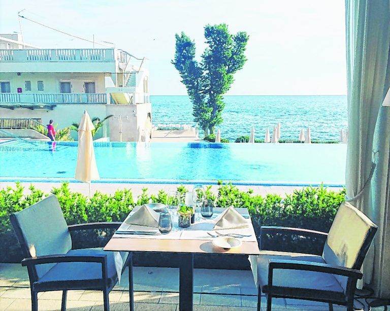Traumhafter Ausblick vom ausgezeichneten Miramare-Restaurant.