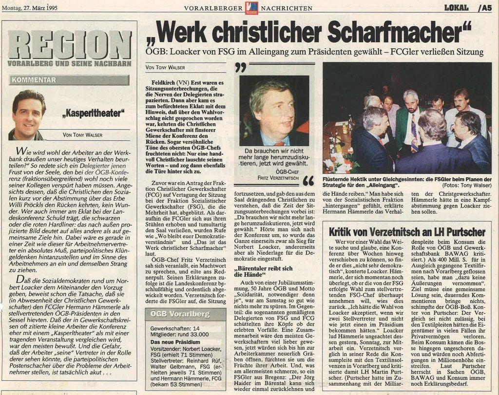 Christliche Gewerkschafter greifen nach dem ÖGB-Vorsitz. Wahl in einer Woche.
