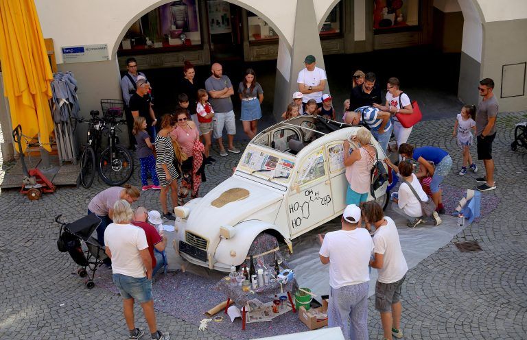 Erwünschter "Vandalismus" in der Feldkircher Marktgasse