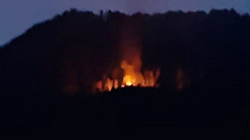Heustall in Bartholomäberg in Vollbrand