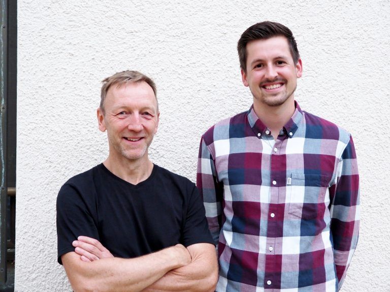 Markus Wille (Filmfest Vaduz) und Filmemacher Michael Groß. Juen