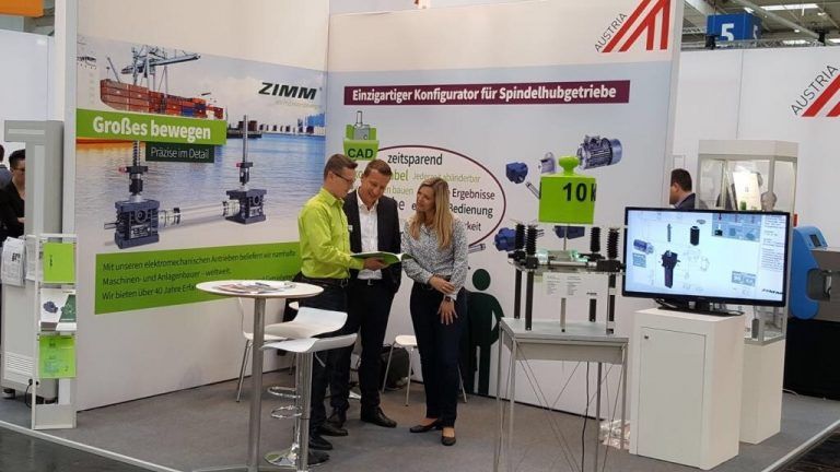 Der Lustenauer Maschinenelemente-Spezialist Zimm stellt in Hannover der Fachwelt eine neue Produktlinie vor.Firma