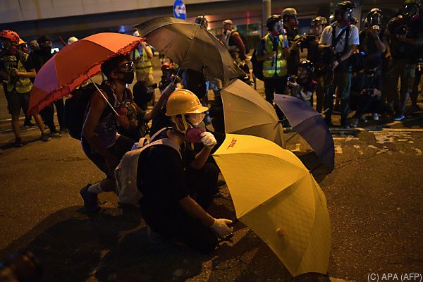 Ausschreitungen bei Protesten in Hongkong