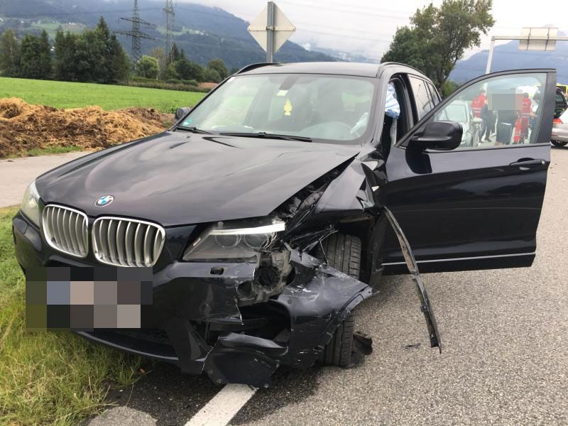 Verkehrsunfall beim Kreisverkehr in Dornbirn
