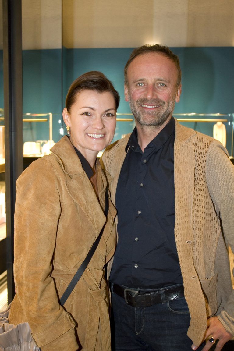 Grafiker Martin Greil und Simone bestaunten das Atelier.