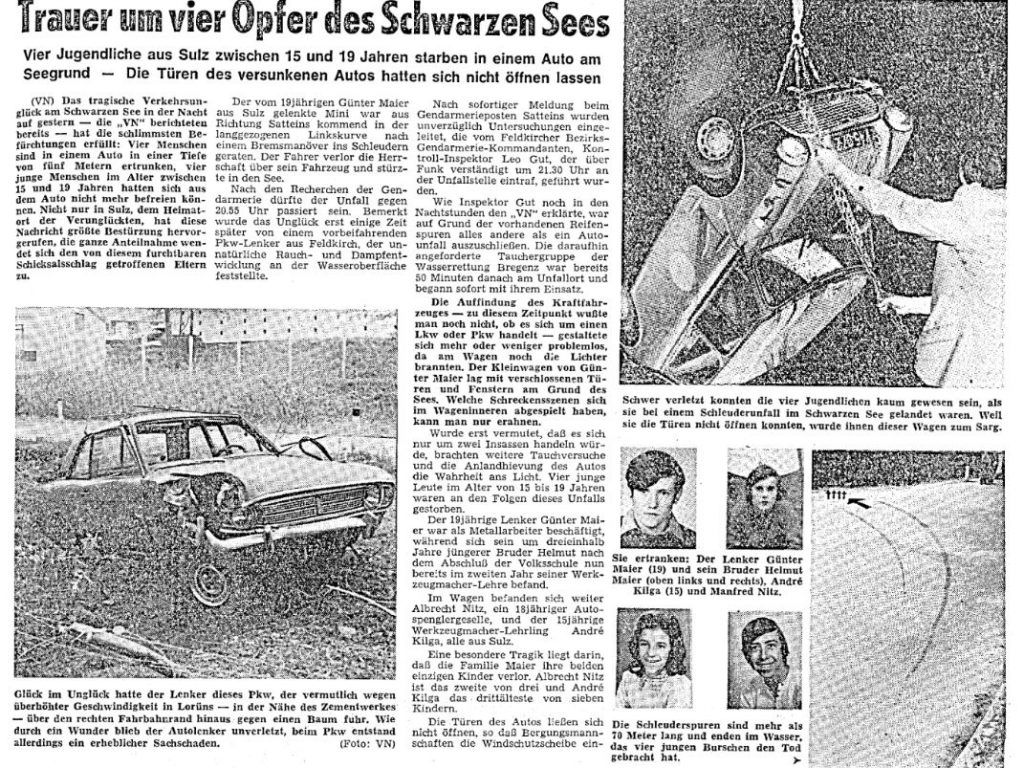 Schwarzer See in Satteins: Sagen und Tragödien