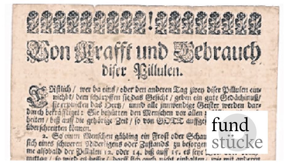 Wer zu tief ins Glas guckte, sollte schon anno dazumal zu Pillen greifen