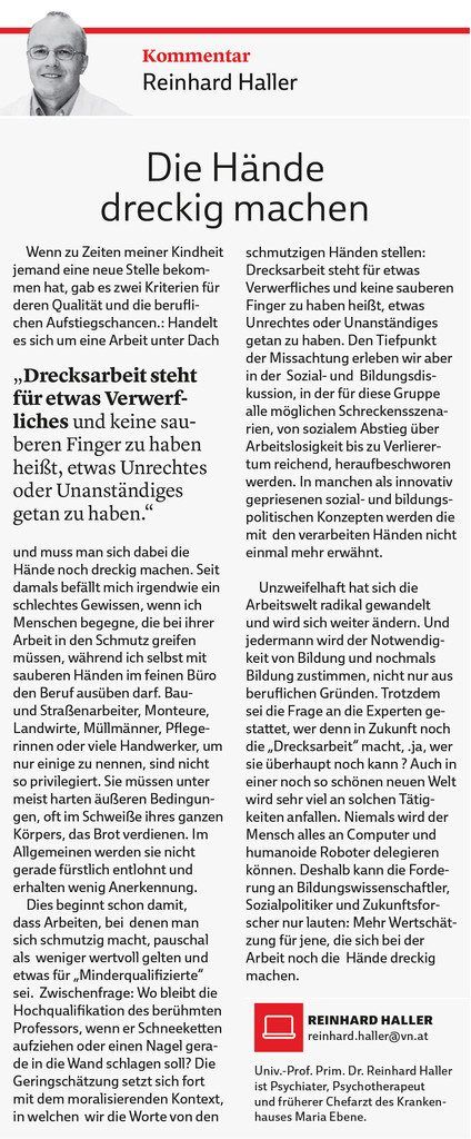 Die Hände dreckig machen
