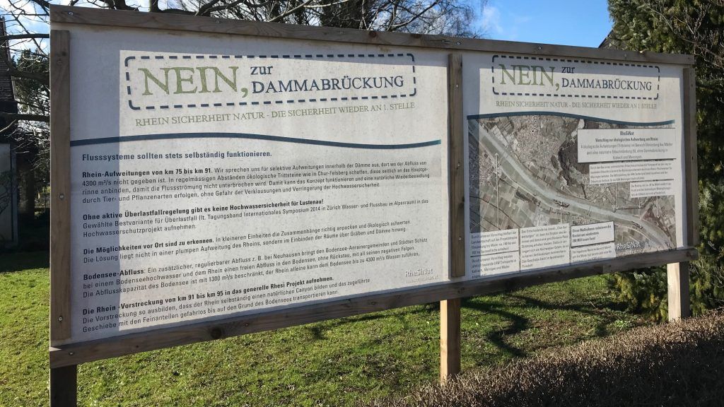 Wirbel um Rhesi-Kritiker-Plakate in Koblach