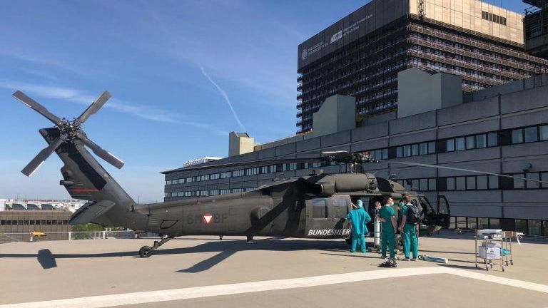 Bundesheer fliegt Bludenzer Covid19-Intensivpatient nach Wien