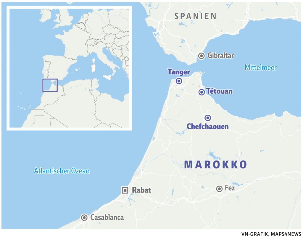 Nord-Marokko: Weiße Taube und blauer Zauber