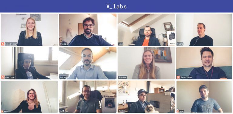 Das V_labs-Team im neuen Alltag. Die meisten Projekte gehen derzeit normal weiter. V_LABS