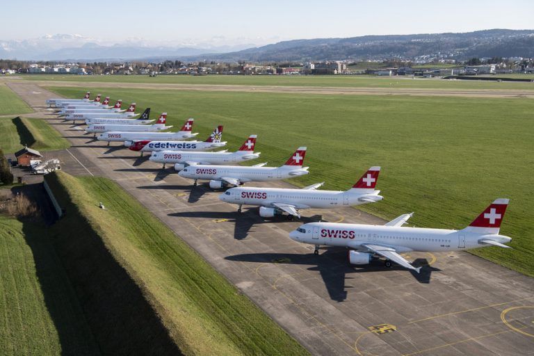 Die Swiss verlängert ihren Not-Flugplan bis Ende Mai. AP