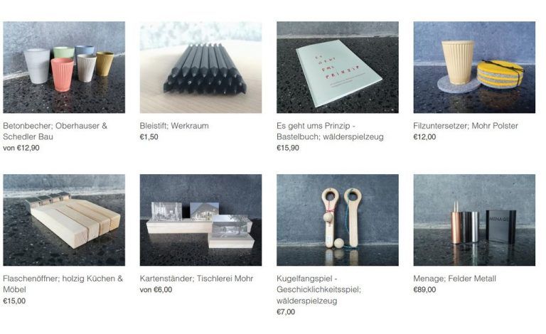 Im Onlineshop des Werkraum Bregenzerwald können Produkte verschiedener Handwerksbetriebe bestellt werden. werkraum