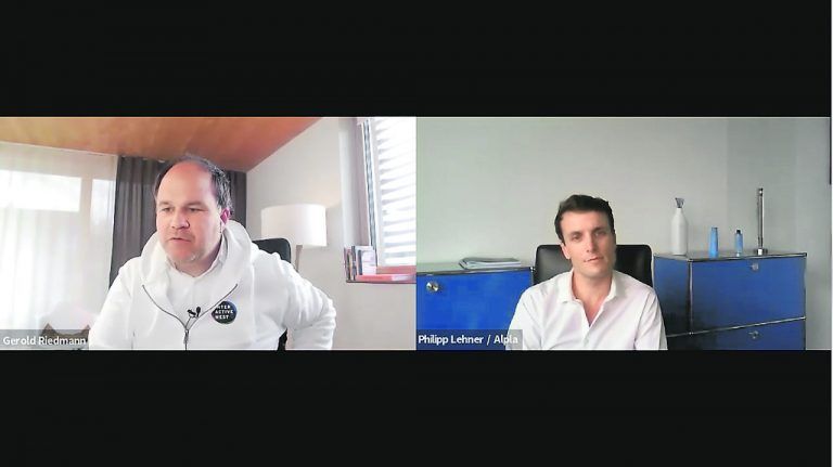 Philipp Lehner (Alpla-Geschäftsführung) im Gespräch mit Gerold Riedmann.