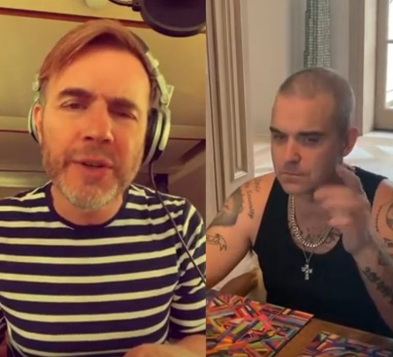 Robbie Williams und Gary Barlow waren für kurze Zeit wieder vereint.