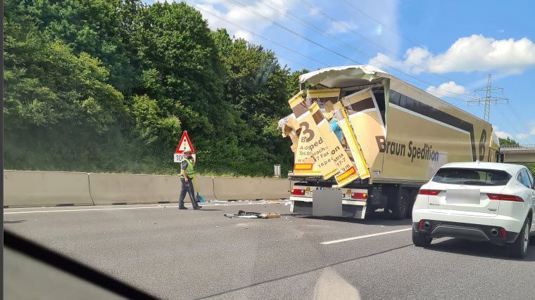 Unfall auf der A14 bei Wolfurt