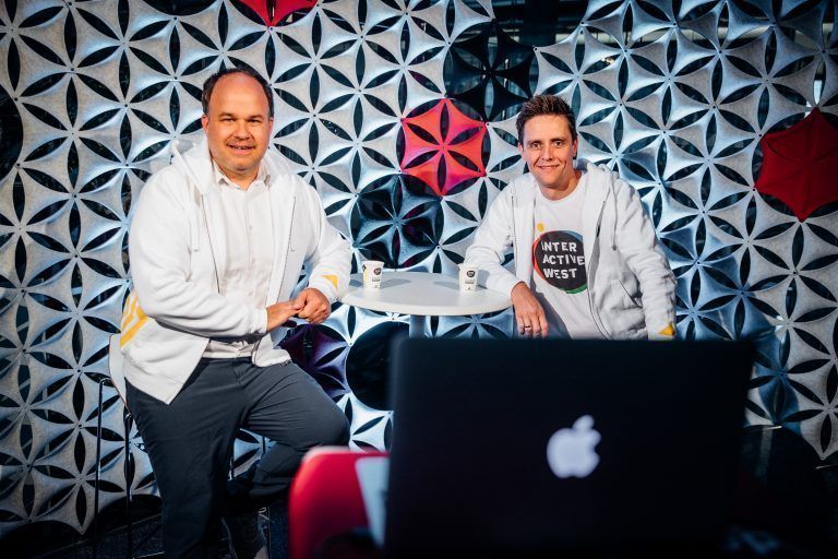 Die Gründer der Interactive West: Gerold Riedmann und Georg Burtscher. sams