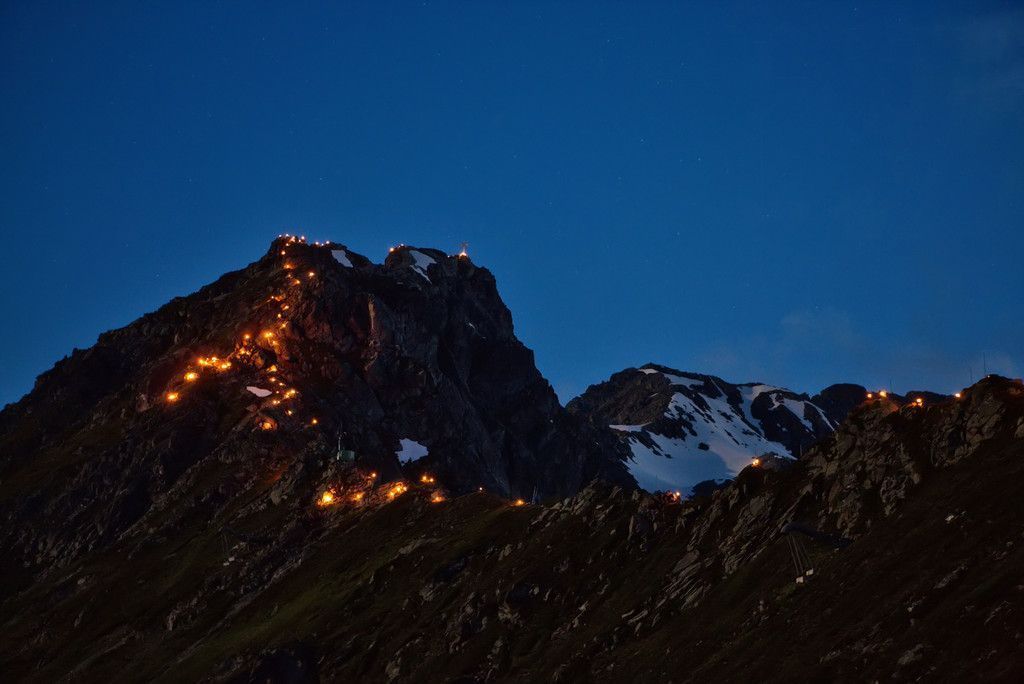 Berge in Flammen
