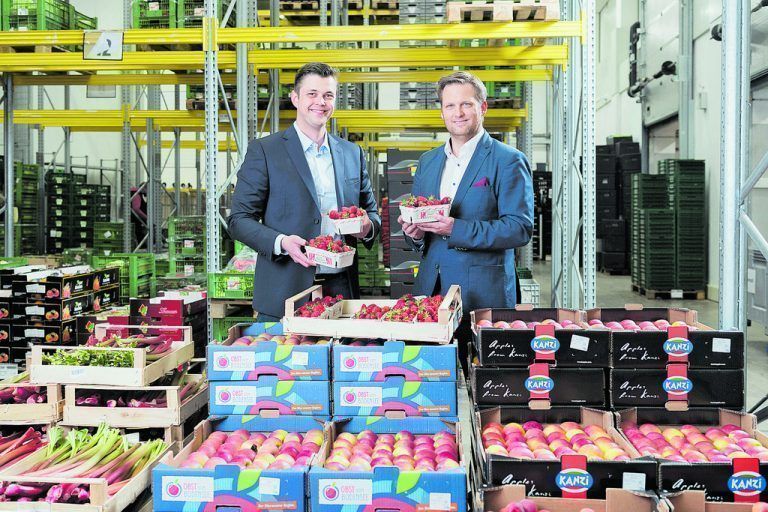 Liefern ab sofort frische Früchte im Abo direkt an den Arbeitsplatz: Fruchtbox Express mit den GF Grabher und Goop.fruchtbox express