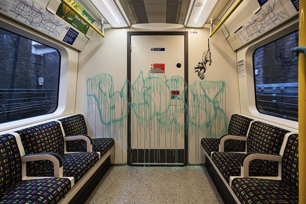 Neue Banksy-Bilder in der U-Bahn