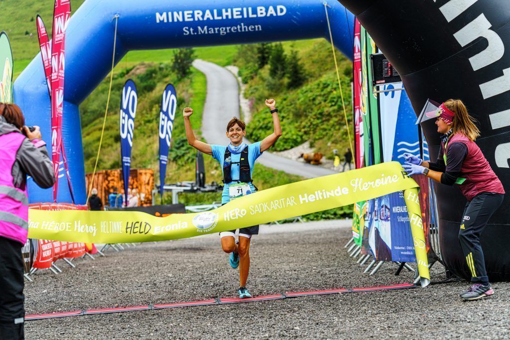 Im Regen drehte Bergspezialistin Sabine Reiner auf
