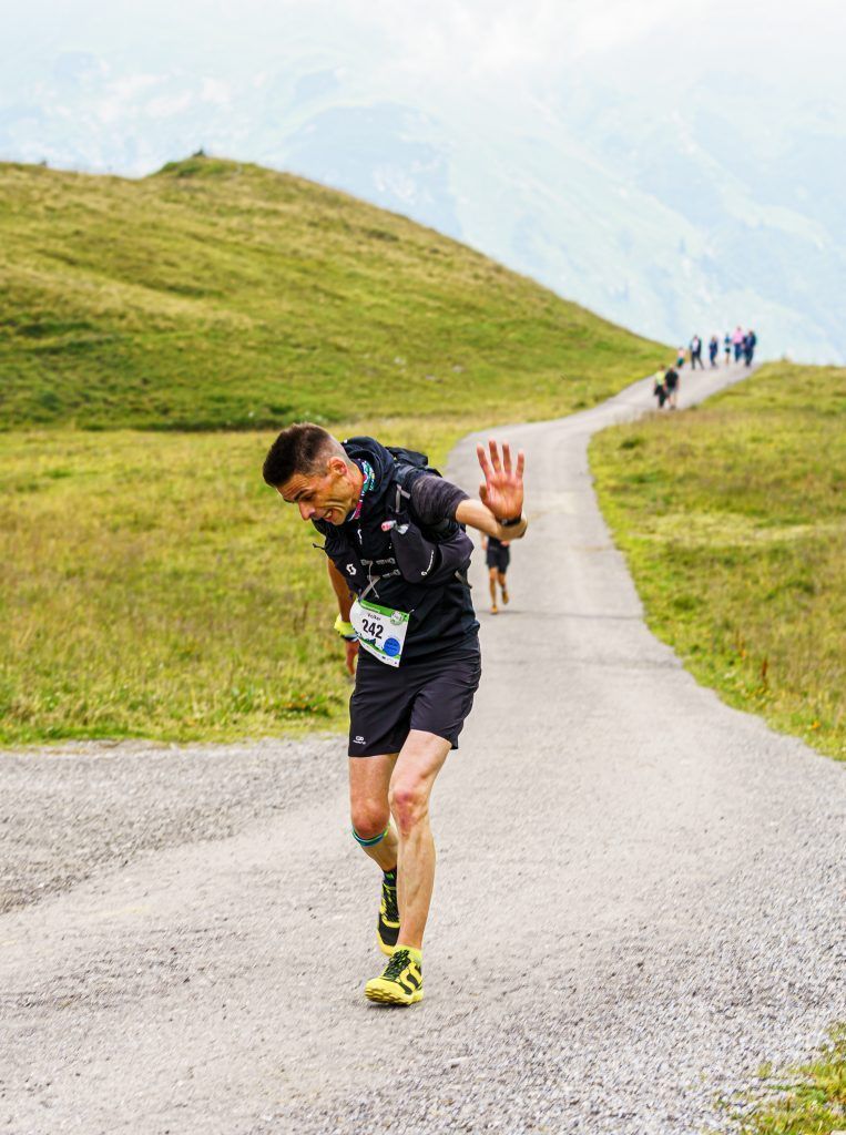 Im Regen drehte Bergspezialistin Sabine Reiner auf