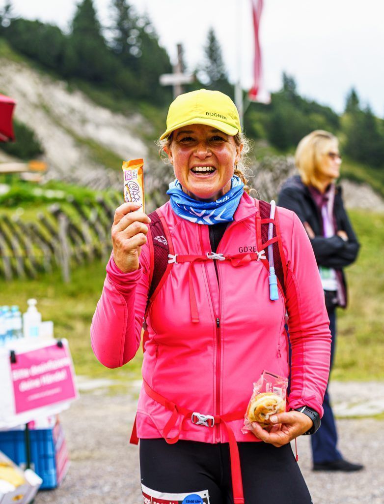 Im Regen drehte Bergspezialistin Sabine Reiner auf