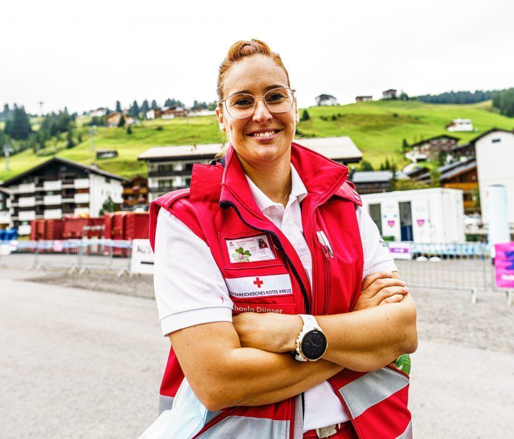 Im Regen drehte Bergspezialistin Sabine Reiner auf