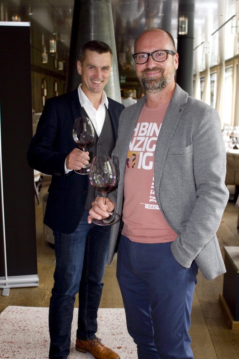 Winzer Gerhard Schaller (l.) und Torsten Aumüller (Neusiedlersee DAC).