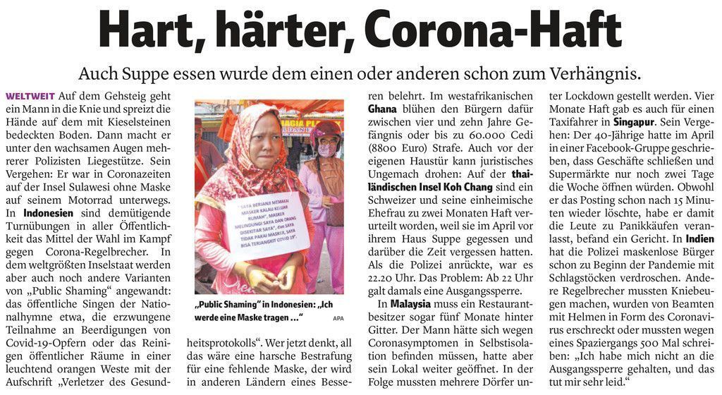 Akzeptanz der Coronaregeln