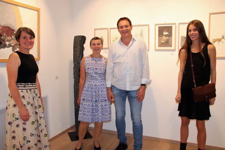 Vizebgm. Angelika Moosbrugger, Carmen und Werner Böhler sowie Künstlerin Sophie Thelen. <span class="copyright">nam</span>