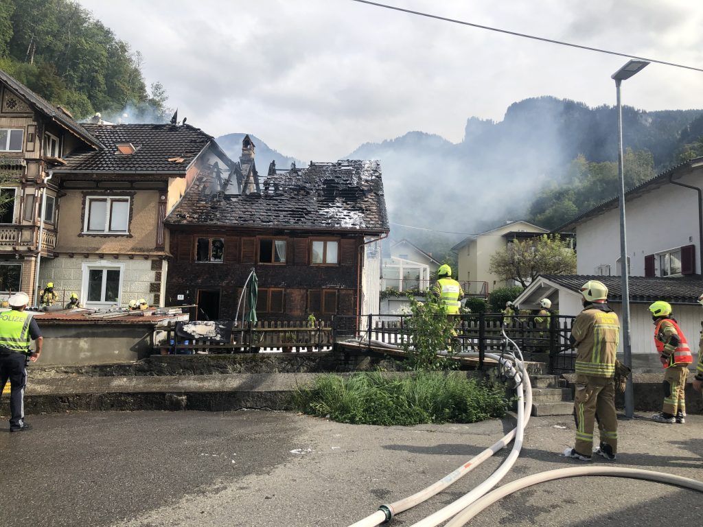 Dachstuhlbrand in Hohenems
