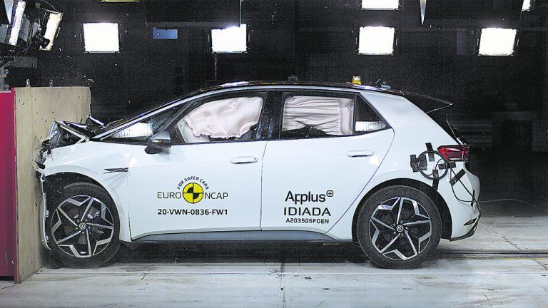 Eine sichere Sache: der ID.3 bestand den Crashtest mit Bravour.werk