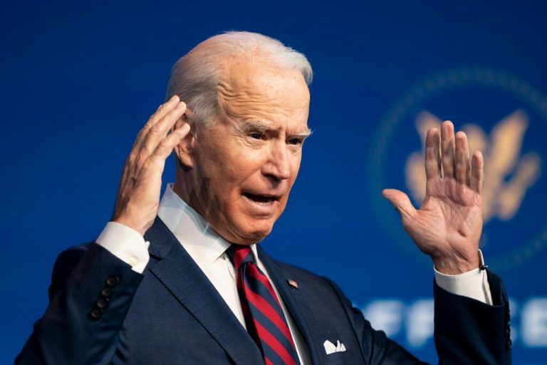 Der neue US-Präsident Joe Biden präsentiert in Delaware seine wichtigsten Kabinettsmitarbeiter und die Mitglieder seines Klima-Teams. AFP