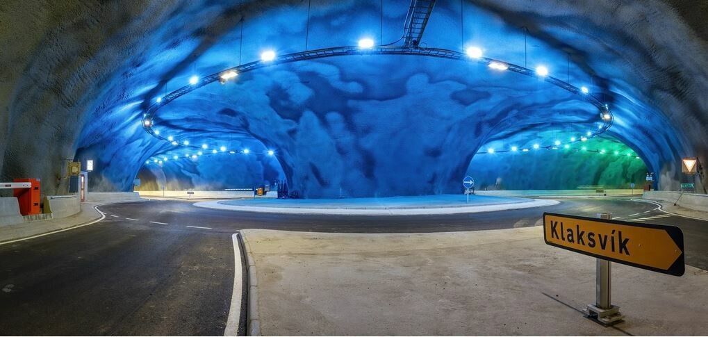 Kreisverkehr unter Wasser