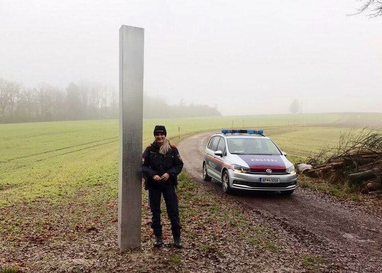 Monolith auf Feld in Oberösterreich