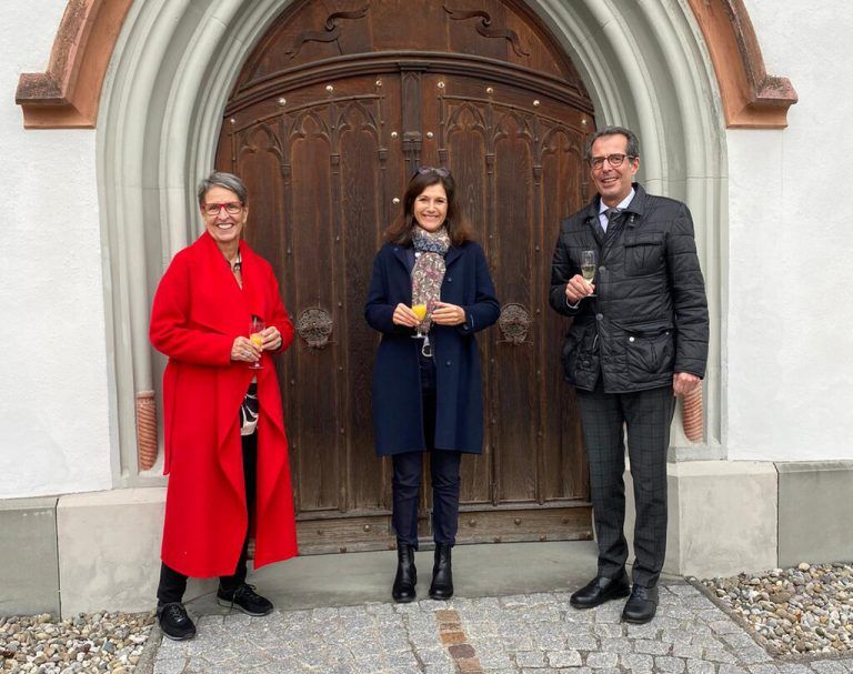 Die neue Direktorin Maria Strolz (Mitte) mit Vorgänger Gebhard Hinteregger.Sacre Coeur