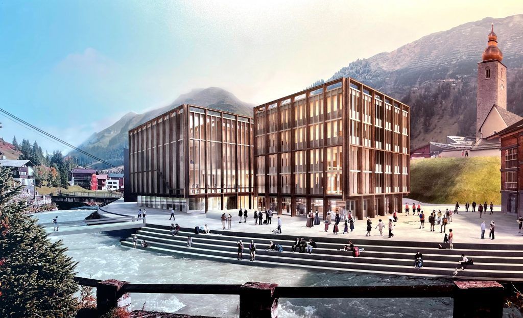 Um so viel wird das Gemeindezentrum Lech kleiner