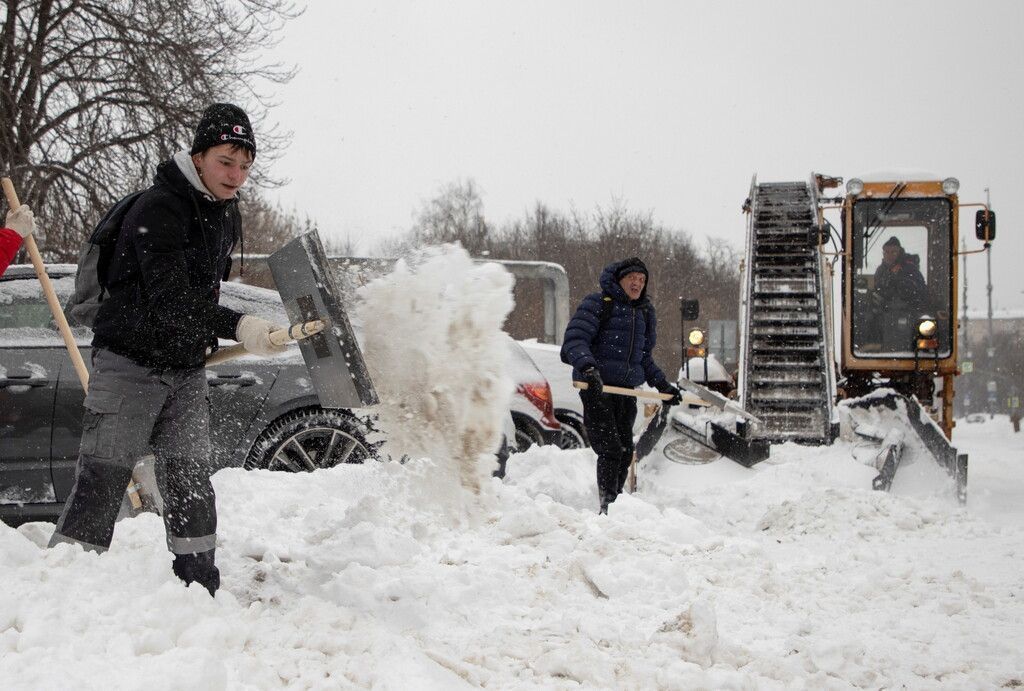 Moskau schrammt knapp am Schneerekord vorbei