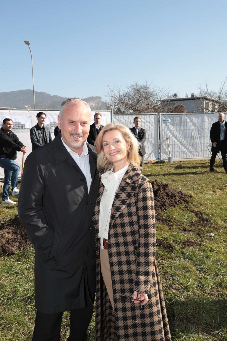 Bauunternehmer Arnold Mangold und Gabi.