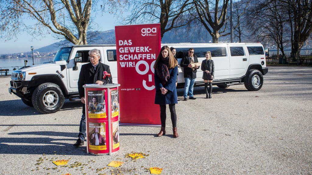Deshalb fährt Gewerkschaft mit Stretchlimousine vor