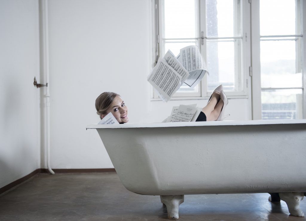 Klavierspielen in der Badewanne