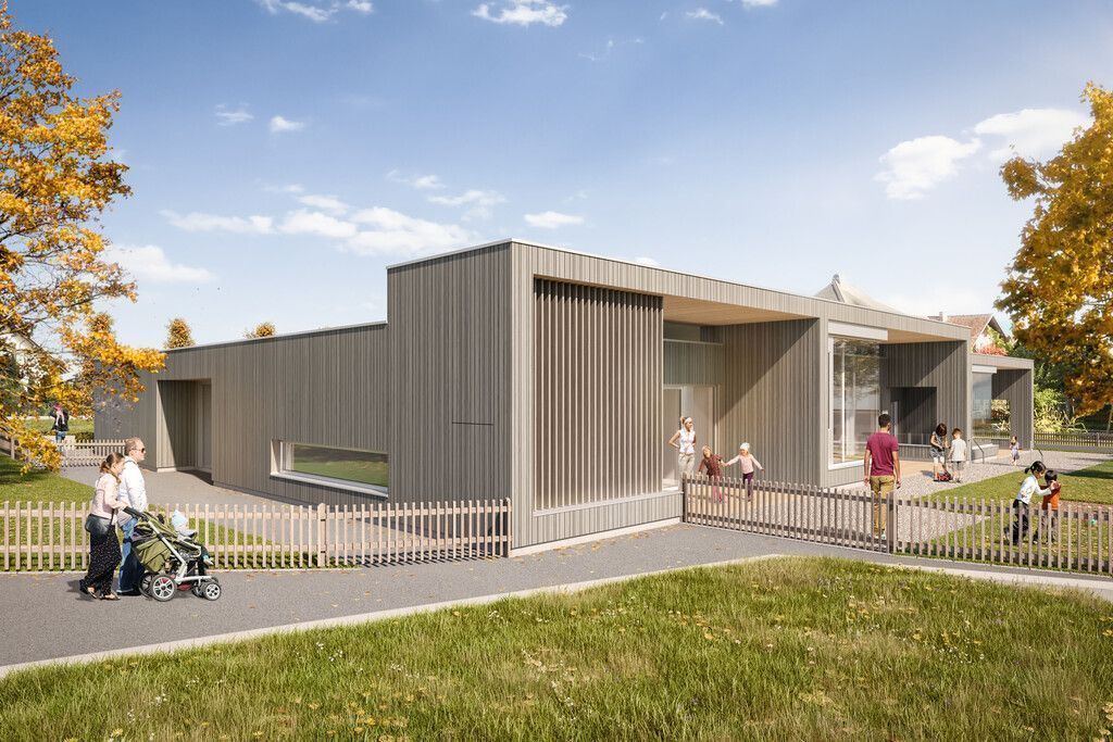 Halbzeit beim Umbau des Lustenauer Kindergartens Weiler - Vorarlberger