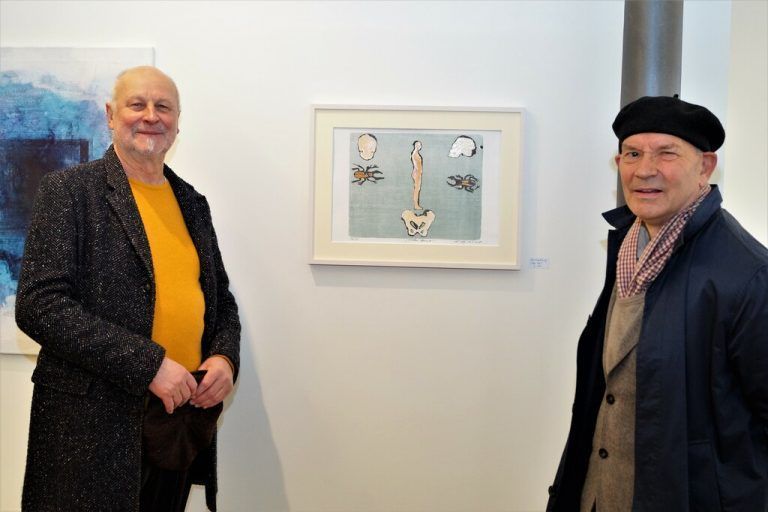Große Künstler unter sich: Manfred Egender und Christoph Lissy.