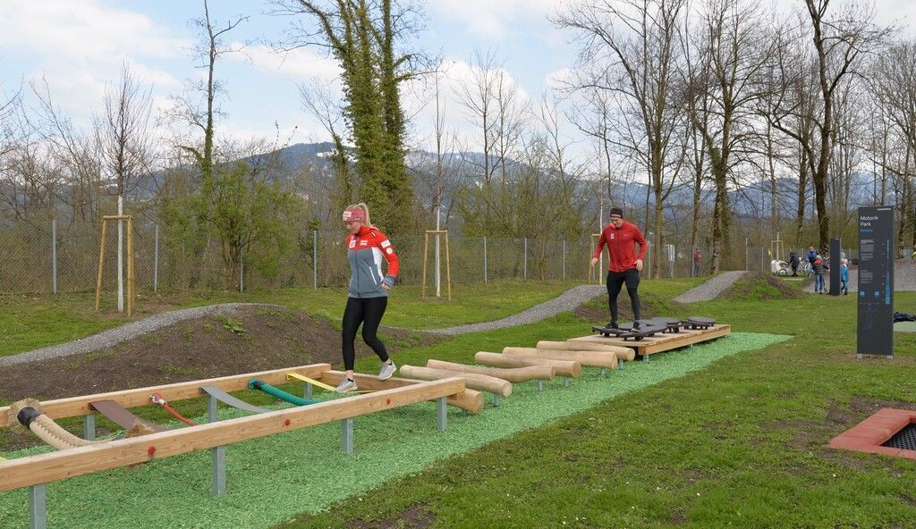 Motorik- und Crosslaufparcours an der Dornbirner Birkenwiese