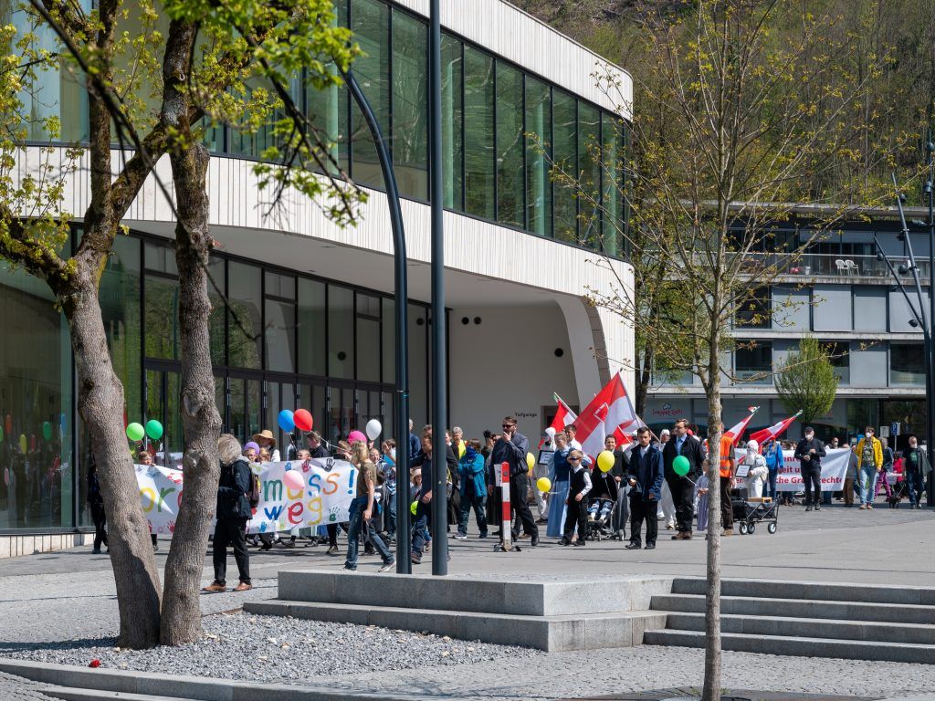 200 demonstrierten in Feldkirch