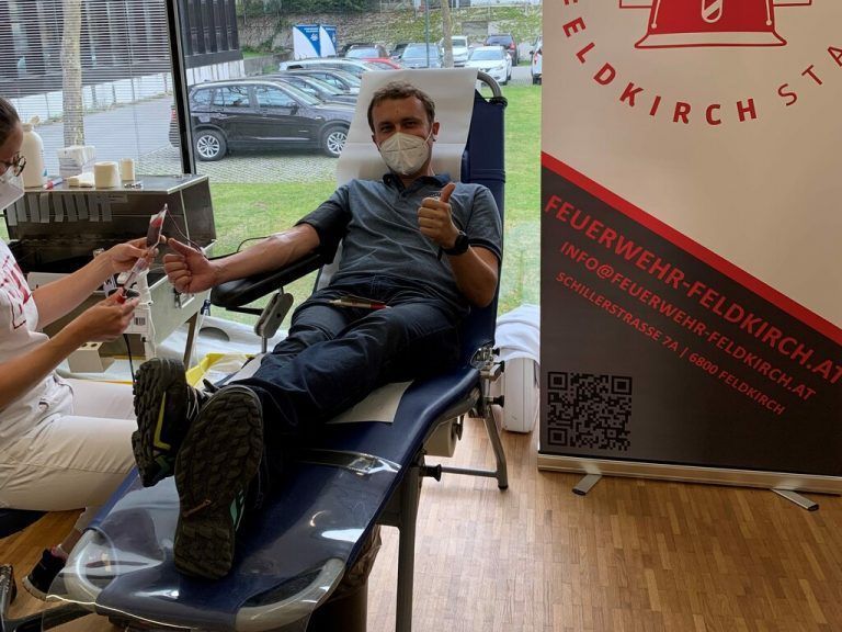 89 Blutkonserven konnte der Blutspendedienst in Koblach abnehmen. Blutspendedienst
